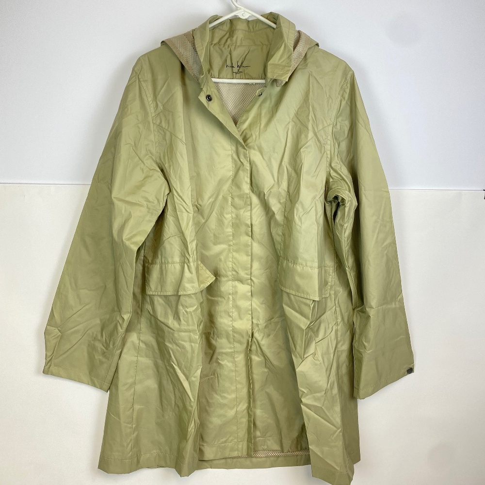 Nicole Miller Sage Hooded Trench Coat